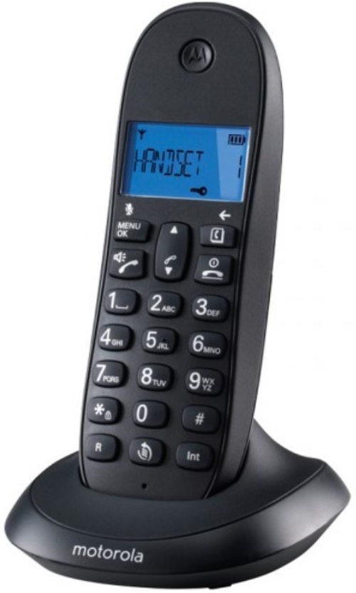 Teléfono fijo MOTOROLA C1001LB+ Negro Inalámbrico