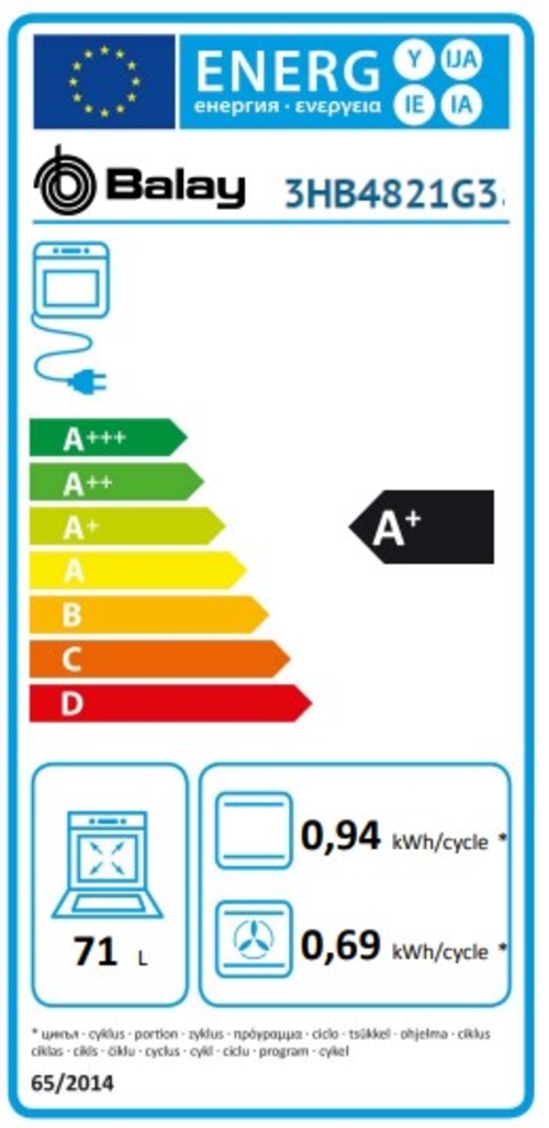 BALAY 3HB4821G3 Grafito - Horno Multifunción 71L