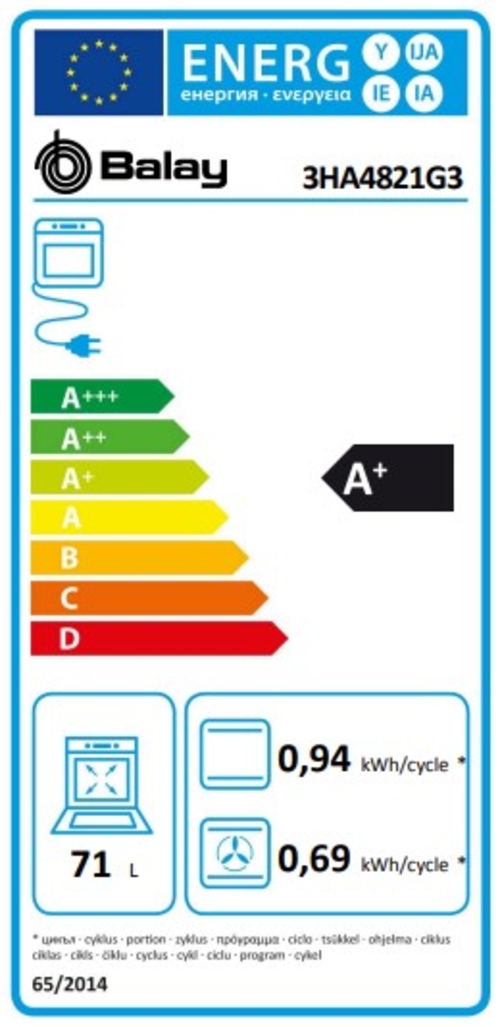 BALAY 3HA4821G3 Grafito - Horno Multifunción 71L