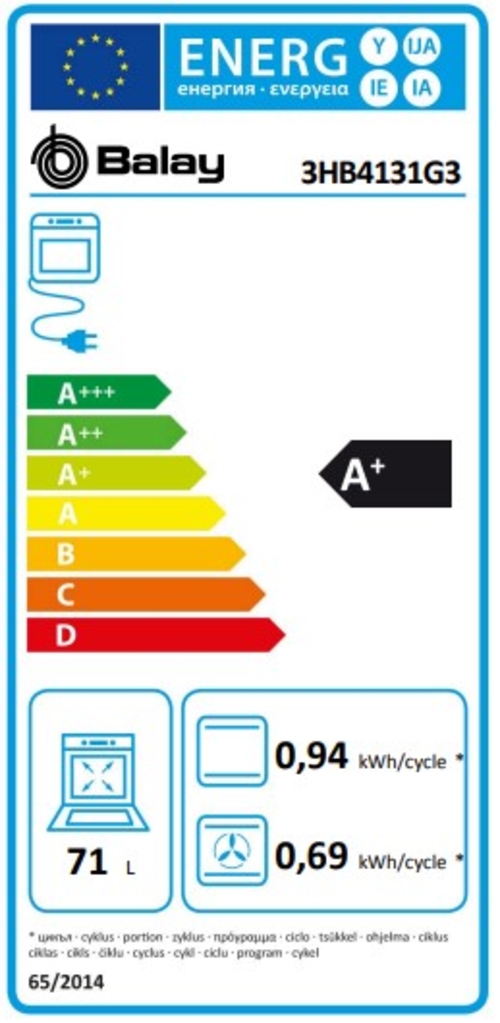 BALAY 3HB4131G3 Grafito - Horno Multifunción 71L