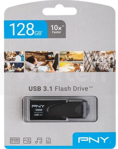 PNY ATTACHE NEGRO - Pendrive 128GB