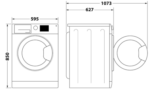 WHIRLPOOL FFB 8489 SBV SPT INOX - Lavadora Carga Frontal 8KG 1400RPM