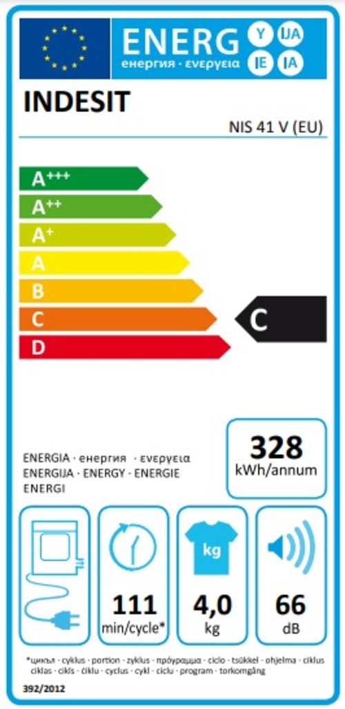 INDESIT NIS 41 V (EU) Blanco - Secadora de Evacuación 4KG