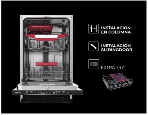 TEKA DFI 44850 Negro - Lavavajillas 45CM 10 Servicios