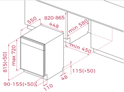 TEKA DFI 44800 Negro - Lavavajillas 45CM 10 Servicios