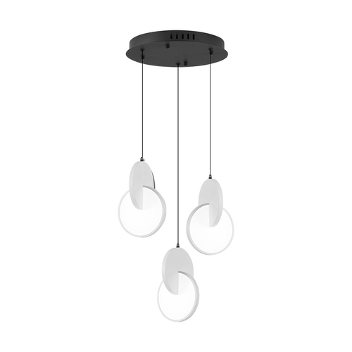 ABRILA Carlota Negro-Blanco 51W - Plafón Colgante 33 cm