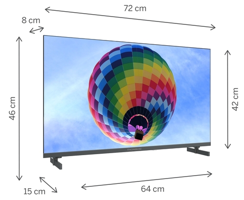 THOMSON 32QG4S14 Negro - TV 32" Qled Smart TV