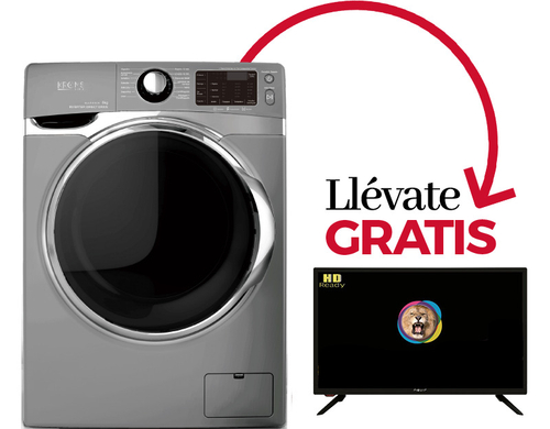 Lavadora Kromsline KLA-E-819-IX-BK + TV Nevir NVR-7710-24RD2-N