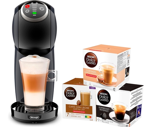 DELONGHI GENIO-S EDG226.A Antracita - Cafetera de Cápsula + 3 ESTUCHES DE CAFÉ