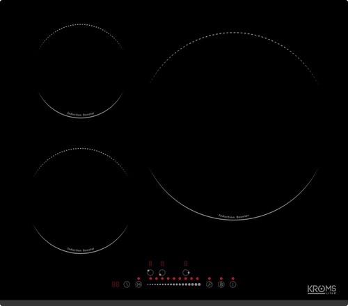 KROMSLINE KVI-32-B-60 + KHM-900-D-IX-G - Conjunto Vitrocerámica de Inducción + Horno INOX