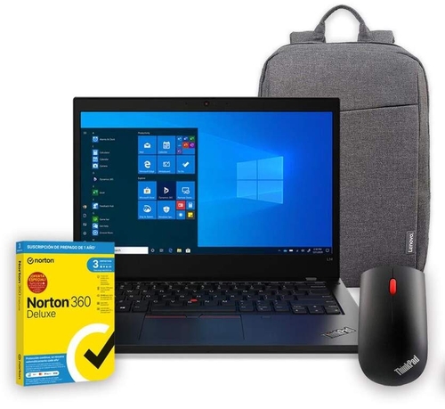 LENOVO L14 RYZEN 3 PRO Negro + Mochila + Ratón - Ordenador Portátil 14" 16GB 512GB