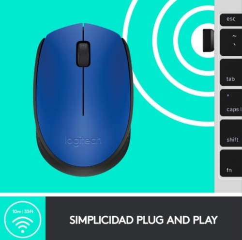 LOGITECH M171 Azul - Ratón Inalámbrico