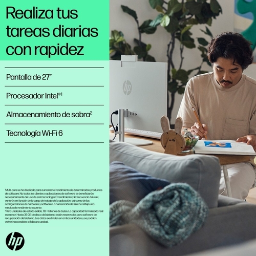 HP 27-CR0034NS INTEL CORE i5-1335UNS - Ordenador Sobremesa 27" 16GB 512GB