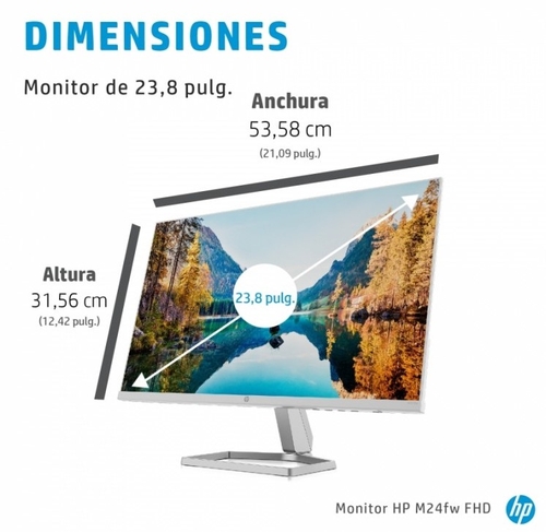 HP M24FW Plata - Monitor 23.8" FULL HD