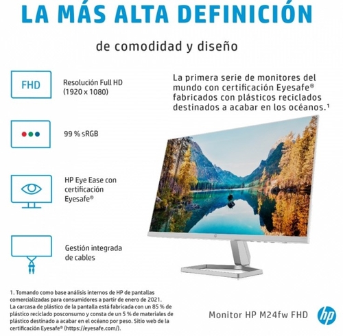 HP M24FW Plata - Monitor 23.8" FULL HD