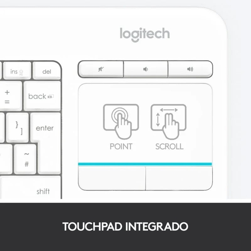 LOGITECH K400 PLUS - Teclado Blanco