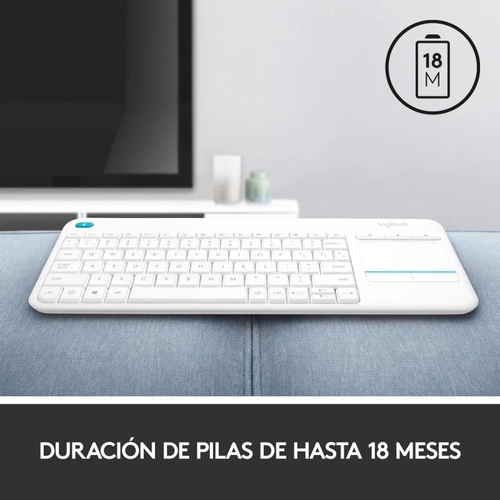 LOGITECH K400 PLUS - Teclado Blanco