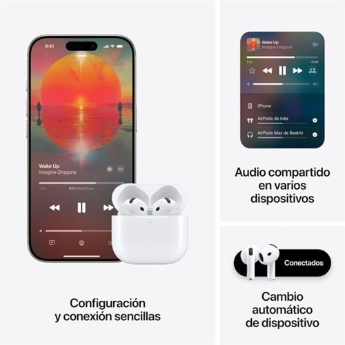 Auricular Inalámbrico APPLE AIRPODS 4ª GEN Blanco Estuche Lightning