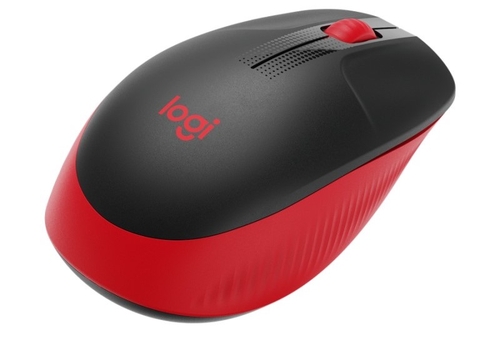 LOGITECH M190 Negro-Rojo - Ratón Inalámbrico