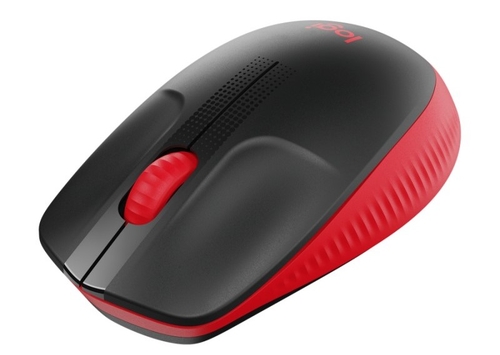 LOGITECH M190 Negro-Rojo - Ratón Inalámbrico