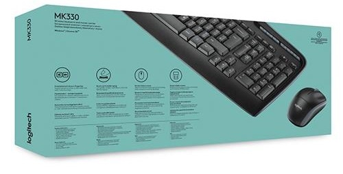 LOGITECH ML-330 Negro - Teclado + Ratón Inalámbrico