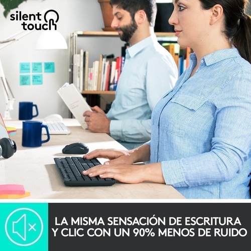 LOGITECH MK-295 Negro - Teclado + Ratón Inalámbrico