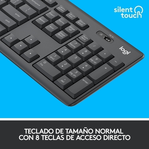 LOGITECH MK-295 Negro - Teclado + Ratón Inalámbrico