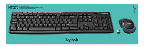 LOGITECH MK-270 Negro - Teclado + Ratón Inalámbrico