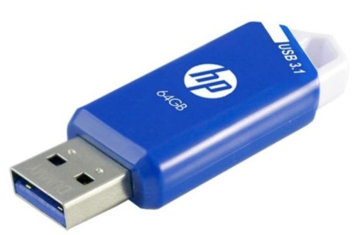 HP X755W Azul - Pendrive Triple Pack 64GB