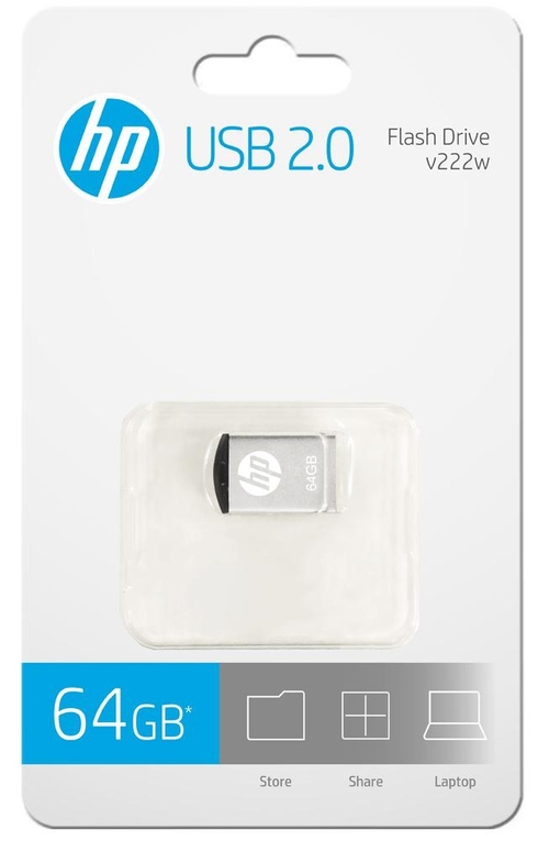 HP V222W Plata - Pendrive 64GB