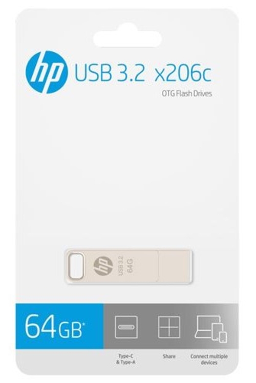 HP X206C Metal - Pendrive 64GB
