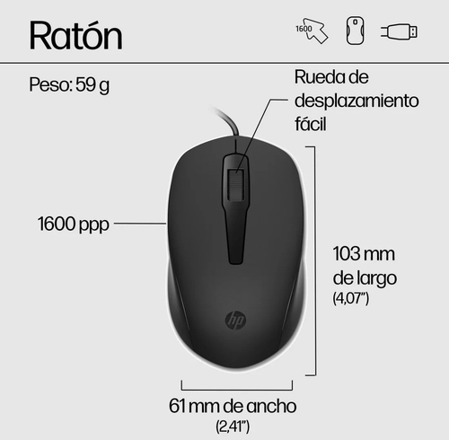 HP 150 Negro - Teclado + Ratón