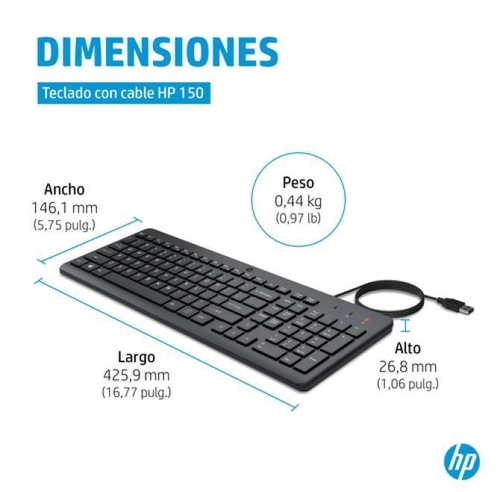 HP 150 - Teclado Negro