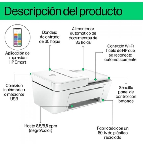 HP DESKJET PLUS 4420E AIO Blanco - Impresora Mutlifunción