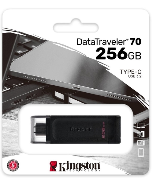 KINGSTON DATATRAVELER DT70 Negro - Pendrive 256GB