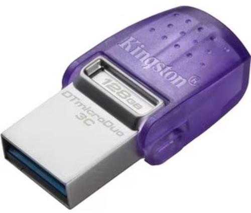 KINGSTON MICRODUO 3C Morado - Pendrive 128GB