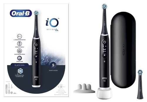 BRAUN ORAL B IO-6S Negro - Cepillo Eléctrico + Funda + Recambios