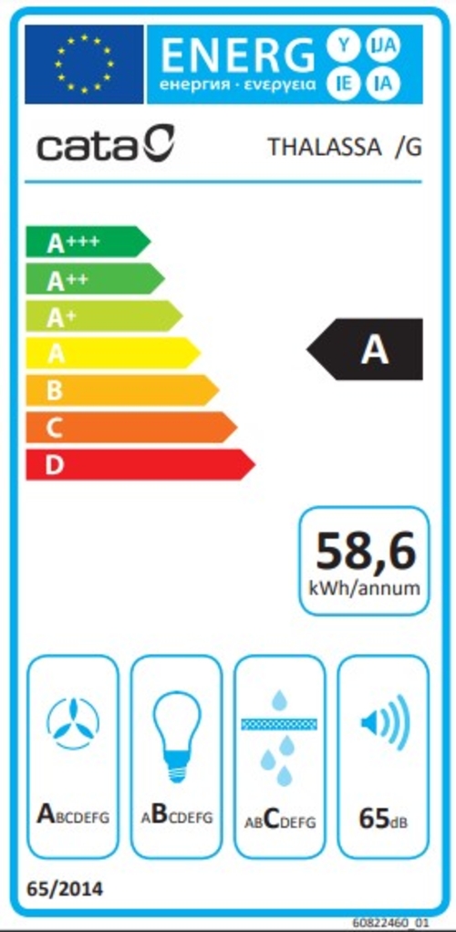 CATA THALASSA 700 GBK Cristal Negro - Campana Decorativa 70CM