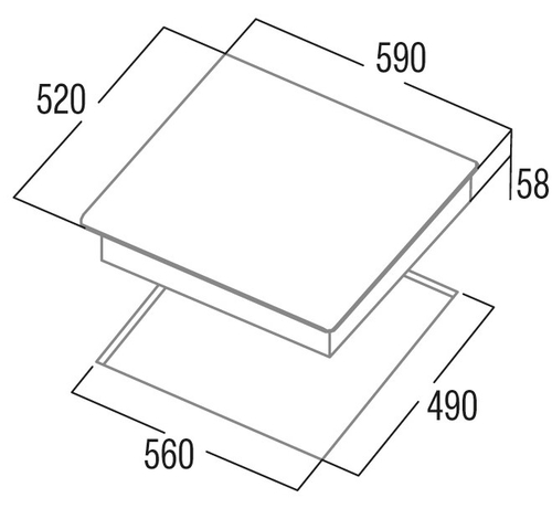 CATA IBS 63032 Negro - Vitrocerámica de Inducción 60CM