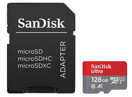 SANDISK MICROSD XC 128GB - Tarjeta de Memoria + ADAPTADOR