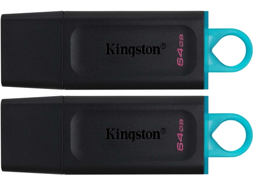 KINGSTON EXODIA DTX x 2 Negro-Turquesa - Pendrive 64GB