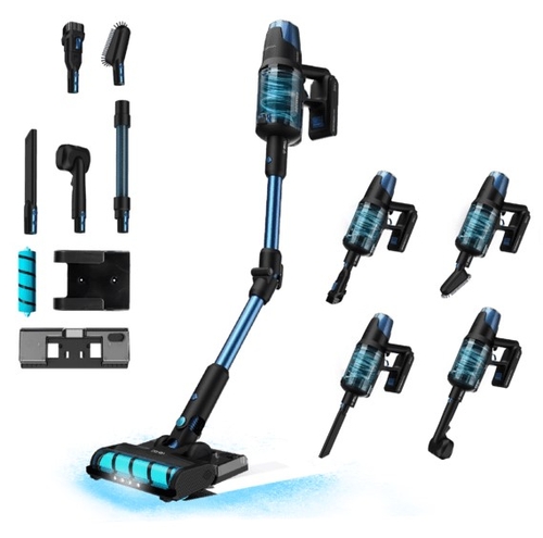 CONGA ROCKSTAR 8500 INFINITY ERGOWET ANIMAL T Negro-Azul - Aspiradora de Escoba 250W