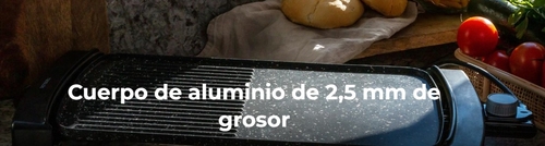 CECOTEC TASTY & GRILL 2500 ROCKWATER MIX Negro - Plancha de Asar Grill 2150W