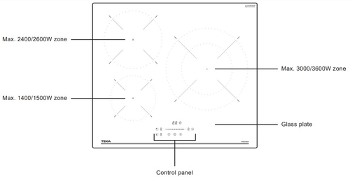 TEKA IBC 63 BF110 Negro - Vitrocerámica de Inducción 60CM