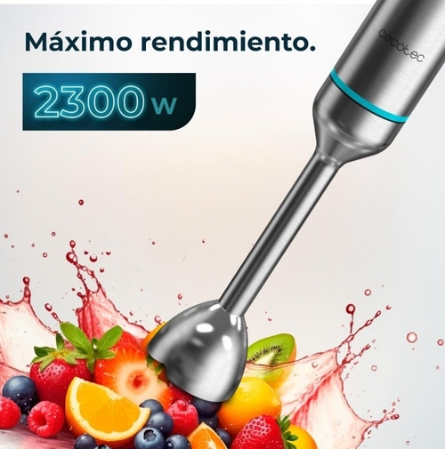 CECOTEC POWER PULSAR 2300MAX CREAM&CRUSH INOX-Negro - Batidora de Mano 2300W