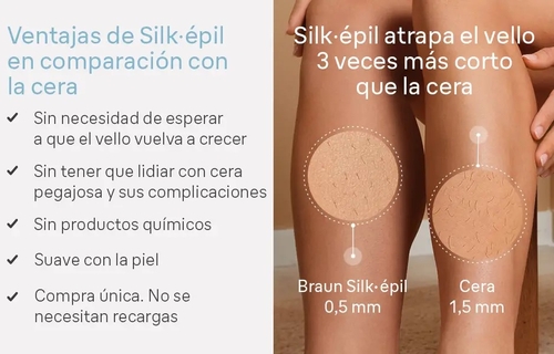 BRAUN SILK-ÉPIL5 SE5-030 Blanco-Rosa - Depiladora Batería