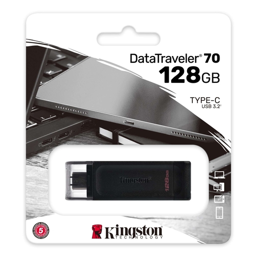 KINGSTON DATATRAVELER DT70 Negro - Pendrive 128GB
