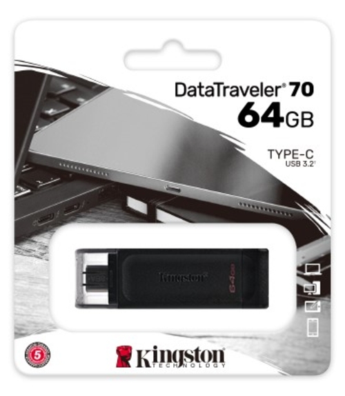 KINGSTON DATATRAVELER DT70 Negro - Pendrive 64GB