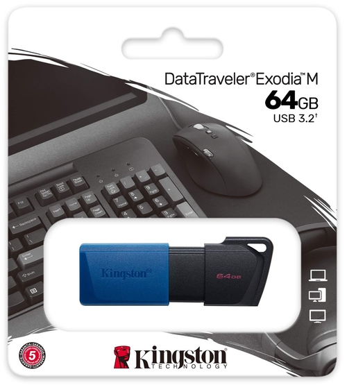 KINGSTON DATATRAVELER EXODIA DTXM Azul - Pendrive 64GB