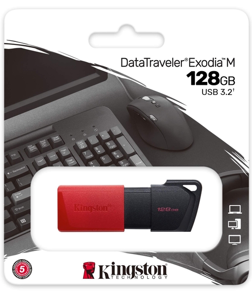 KINGSTON DATATRAVELER EXODIA DTXM Rojo - Pendrive 128GB